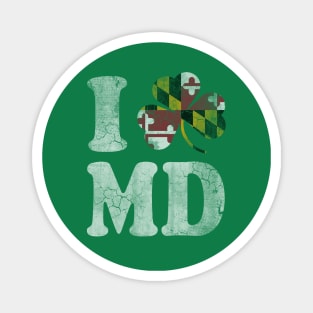 Maryland Shamrock Flag MD Irish St Patricks Day Magnet